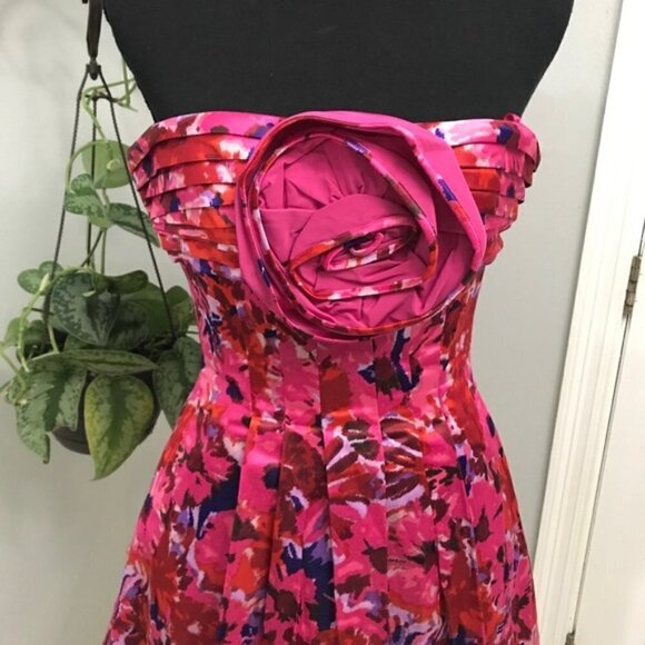 BCBGMaxAzria Begonia Combo Pink Strapless size 0 new with tags #86 - Picture 4 of 10